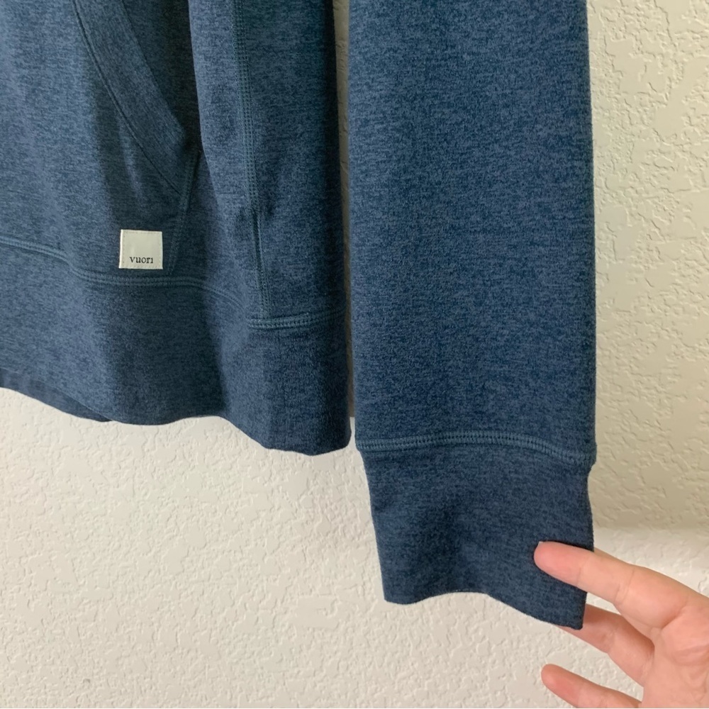 Vuori Mens blue Ponto performance 1/4 zip up hoodie M V244 - Picture 2 of 9